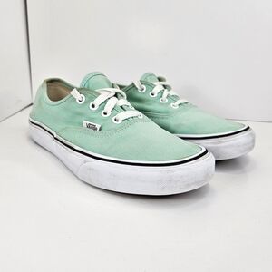 Vans Unisex Mint Green Low-Top Canvas Sneakers Women's Size 7.5 Men's Size 6